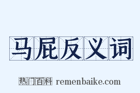 马屁反义词是什么意思的图片